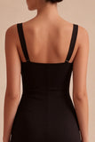 Corset Square Neck Tight Little Black Dress