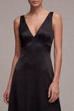 A Line Midi V-Neck Backless Formal Dress