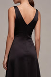 A Line Midi V-Neck Backless Formal Dress