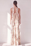 Corset Apricot Strapless Floral Mermaid Basque Waist Maxi Beach Wedding Guest Dress