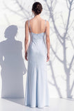Spaghetti Straps Long Butter Yellow Mermaid Bridesmaid Dress with Slit