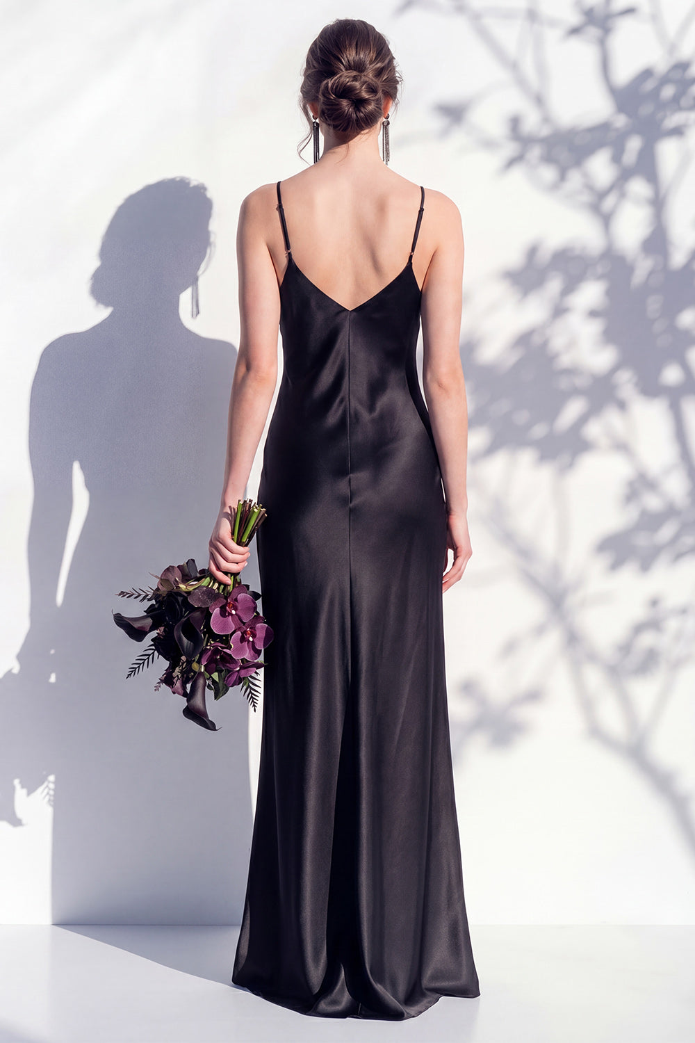 Butter Yellow Spaghetti Straps Long Mermaid Bridesmaid Dress