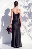 Butter Yellow Spaghetti Straps Long Mermaid Bridesmaid Dress