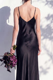 Butter Yellow Spaghetti Straps Long Mermaid Bridesmaid Dress