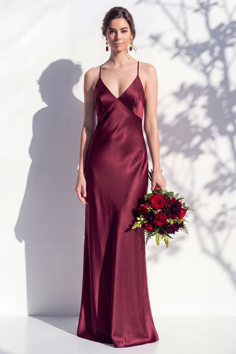 Butter Yellow Spaghetti Straps Long Mermaid Bridesmaid Dress