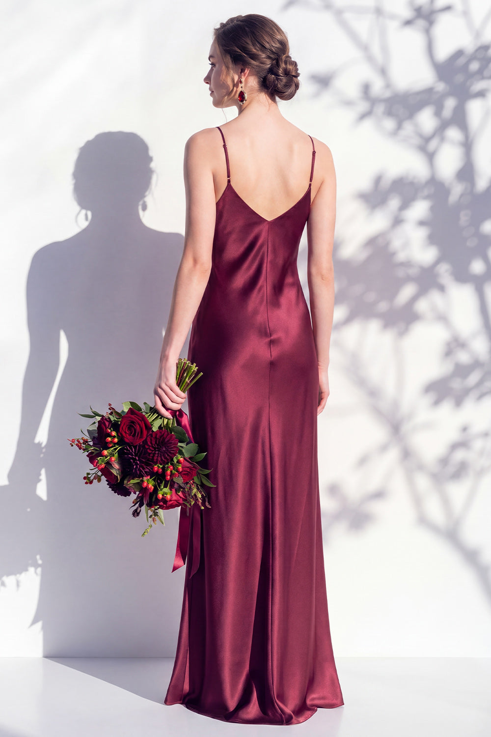 Butter Yellow Spaghetti Straps Long Mermaid Bridesmaid Dress