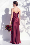 Butter Yellow Spaghetti Straps Long Mermaid Bridesmaid Dress