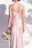 Butter Yellow Spaghetti Straps Long Mermaid Bridesmaid Dress