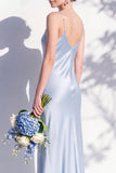 Butter Yellow Spaghetti Straps Long Mermaid Bridesmaid Dress