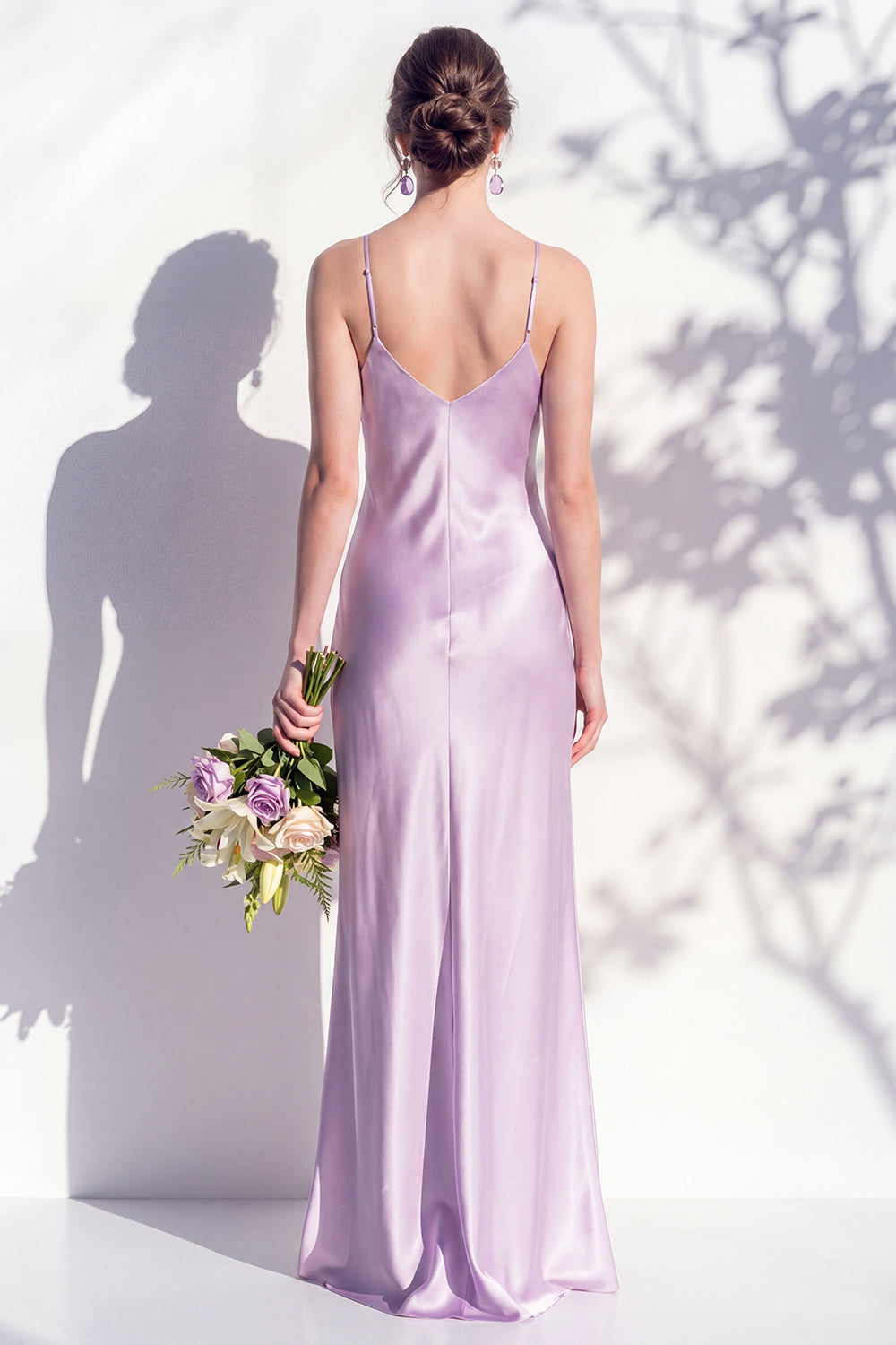 Butter Yellow Spaghetti Straps Long Mermaid Bridesmaid Dress