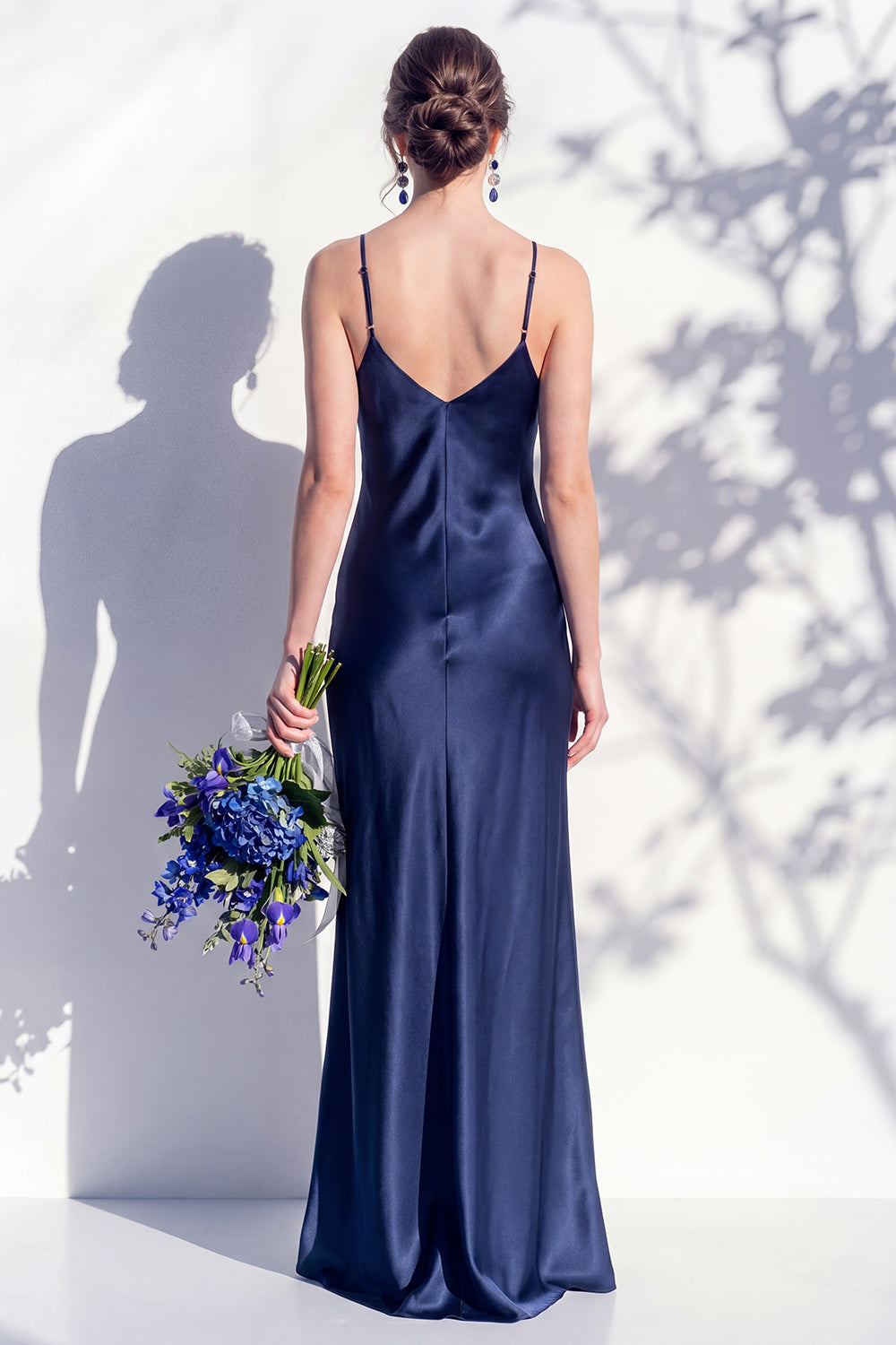 Butter Yellow Spaghetti Straps Long Mermaid Bridesmaid Dress