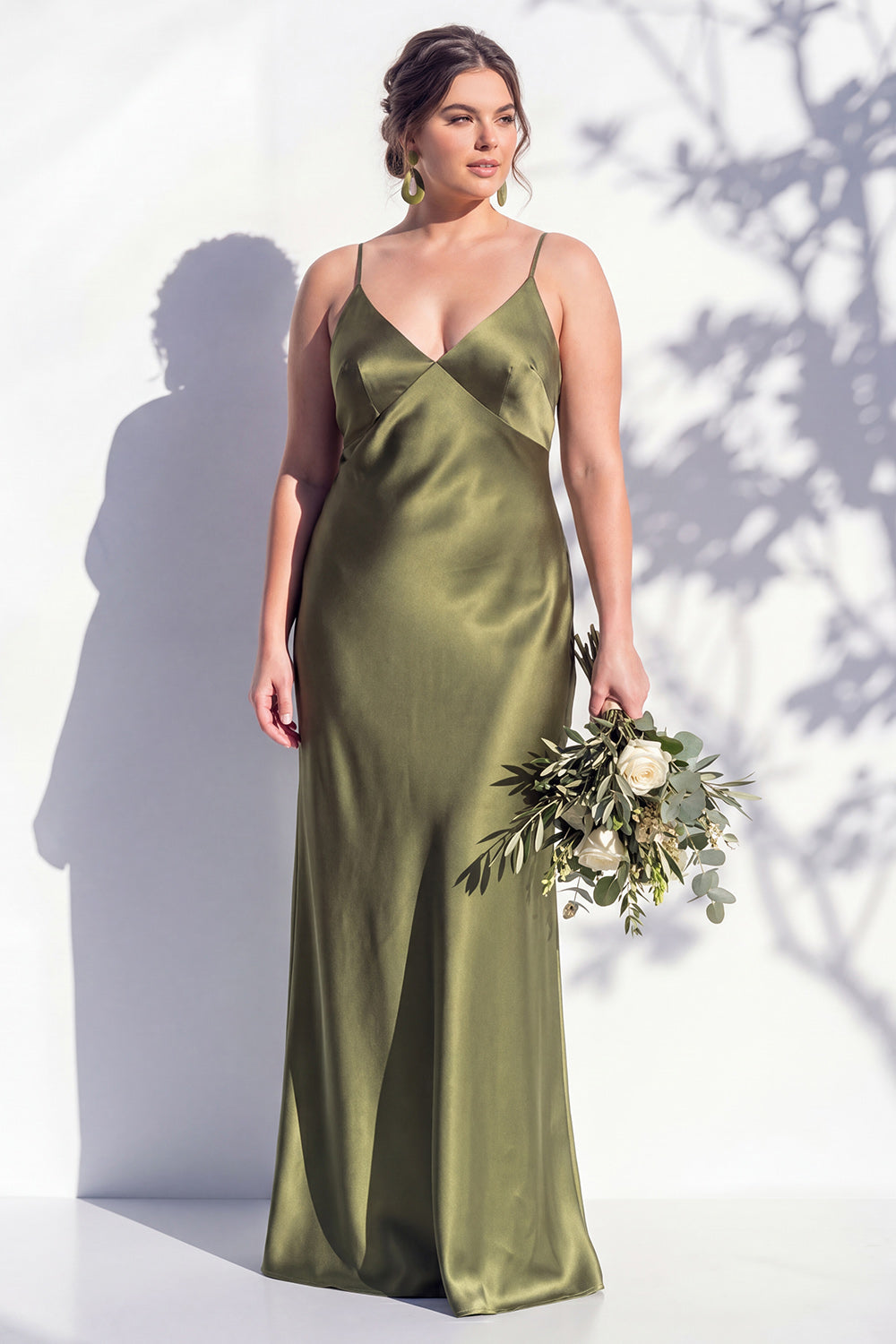 Butter Yellow Spaghetti Straps Long Mermaid Bridesmaid Dress