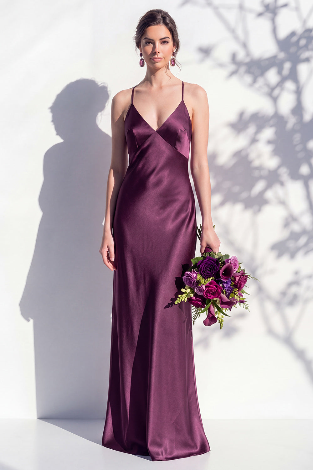 Butter Yellow Spaghetti Straps Long Mermaid Bridesmaid Dress