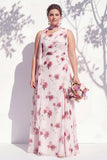 Green Flower Long One Shoulder Ruched A Line Bridesmaid Dress with Slit