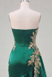 Sweetheart Short A Line Sparkly Dark Green Appliqued Homecoming Dress with Ruffles