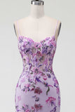 Floral Halter Corset Tight Short Sparkly Blush Beaded Homecoming Dress