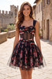 Black Pink Flower
