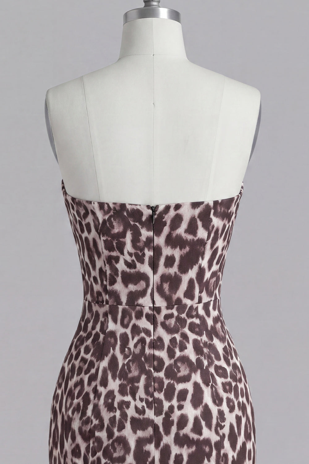 Coffee Leopard Print Tight Short Ruched Corset Homecoming Dress with Beading