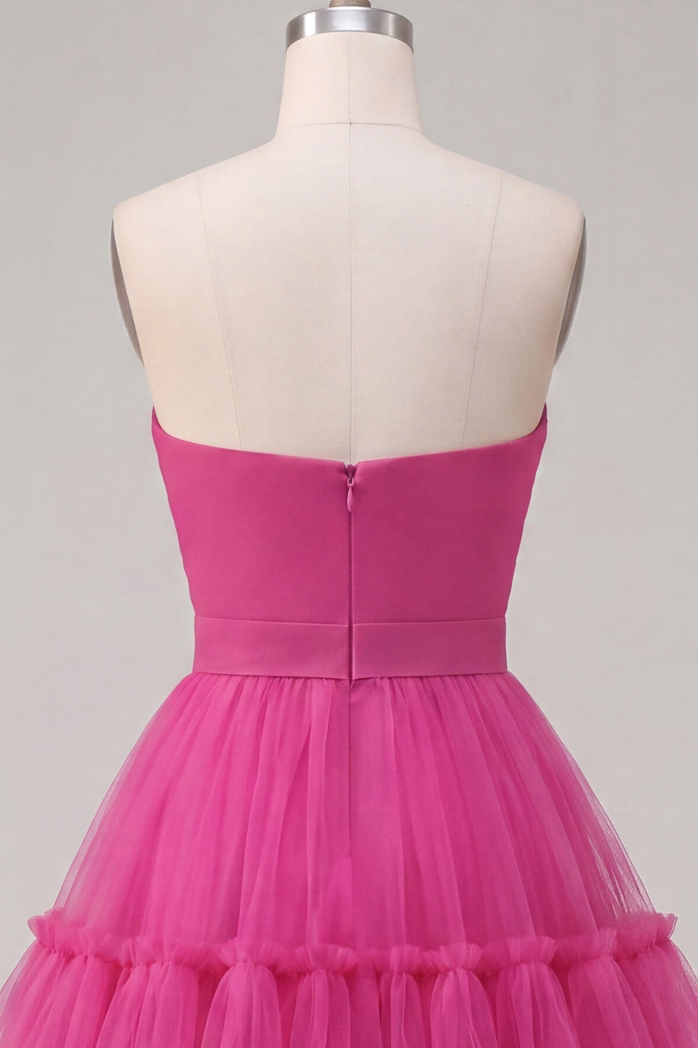 Fuchsia Sweetheart A Line Ruched Short Homecoming Dress with Bow