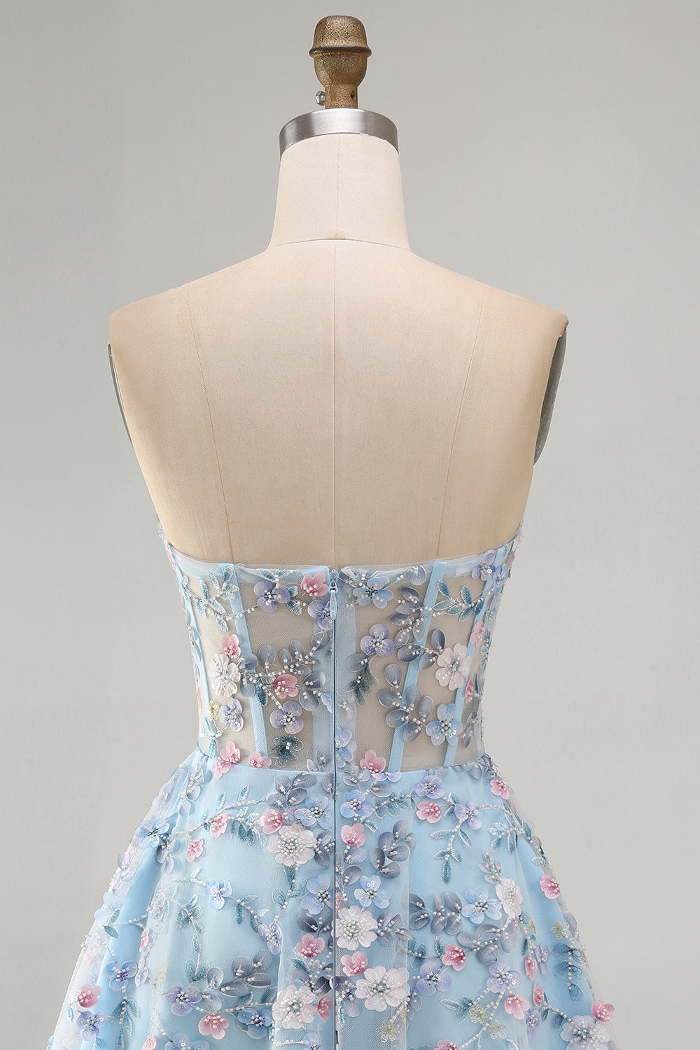 Sweetheart A Line Green Short Corset Homecoming Dress with 3D Flowers