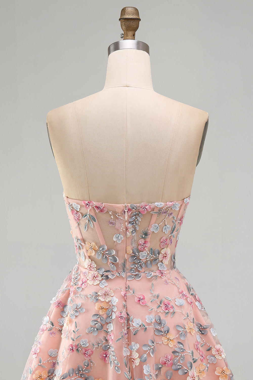 Sweetheart A Line Green Short Corset Homecoming Dress with 3D Flowers