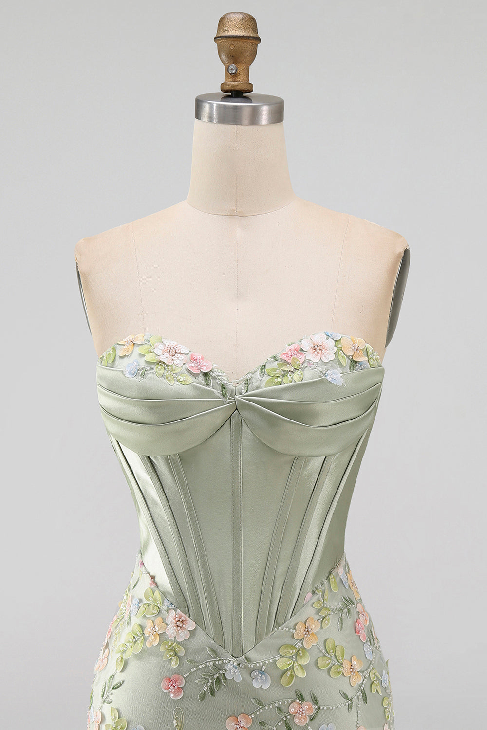 Floral Sweetheart Tight Pink Short Corset Homecoming Dress