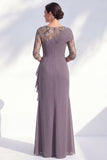 Green Ruched Mermaid Floral Long Mother of the Bride Dress with Ruffles