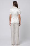 Ivory Peak Lapel 2 Piece Short Sleeves Single Breasted Business Suits