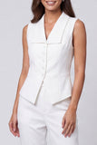 Ivory Shawl Lapel 2 Piece Single Breasted Slim Fit Business Suits