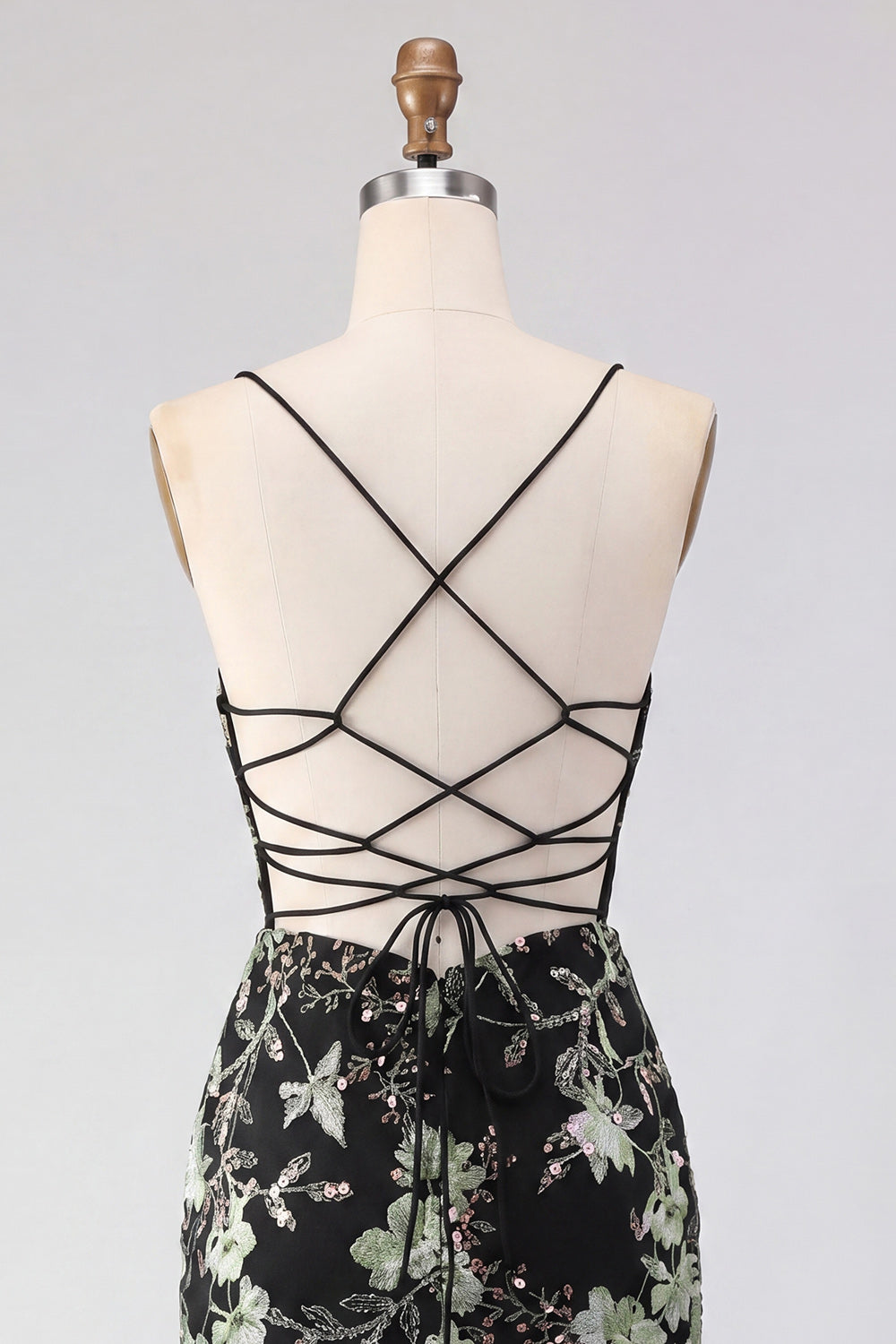Sparkly Pink Floral Corset Tight Short Beaded Spaghetti Straps Homecoming Dress