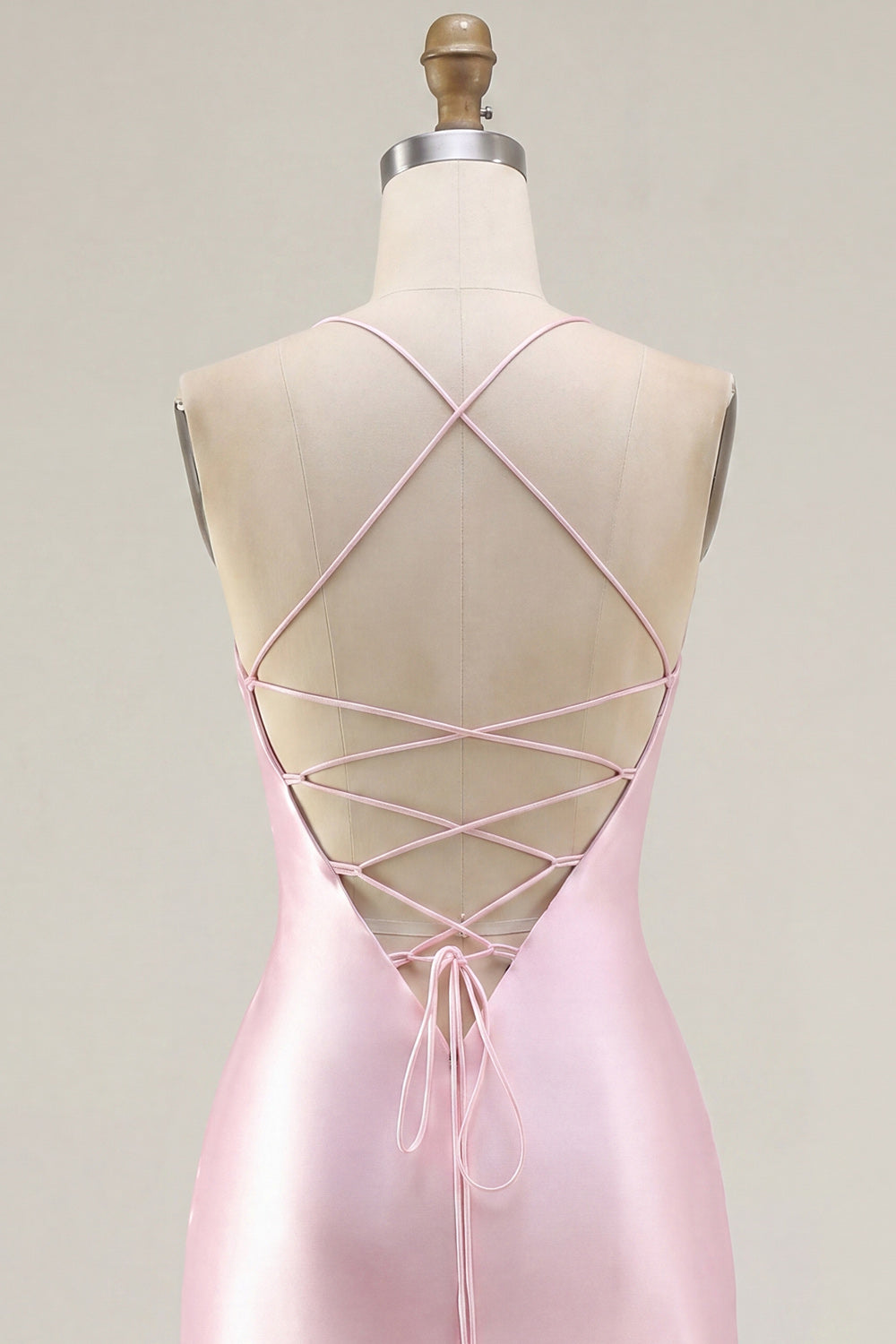Sparkly Pink Ruched Corset Tight Short Beaded Homecoming Dress with Slit