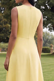 Hot Pink A Line Round Neck Floral Maxi Wedding Guest Dress