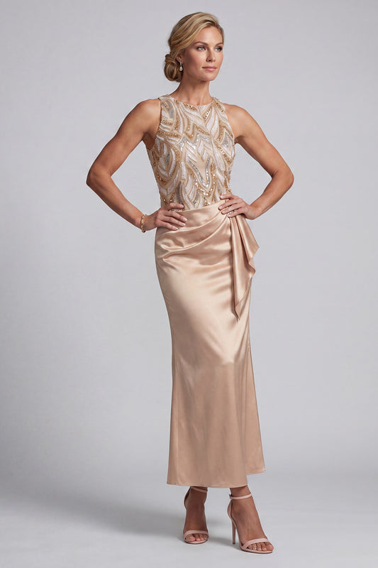 beach vibes dresses Jovani 48480 Sweetheart Neckline, Beaded Cap Sleeves, and Mermaid  Silhouette Mother of the Bride Dress