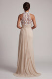 Beaded Mermaid Apricot Floral Long Mother of the Bride Dress with Side Cape