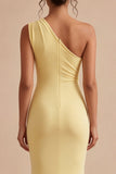 Daffodil One Shoulder Mermaid Long Formal Dress