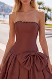 Mint Satin Beaded A-Line Short Homecoming Dress with Bow