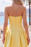 Mint Satin Beaded A-Line Short Homecoming Dress with Bow