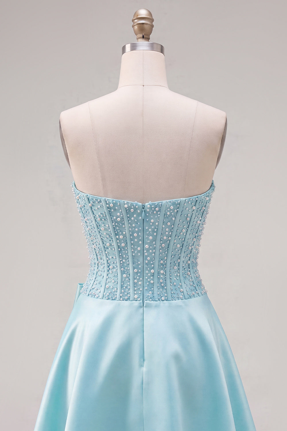 Sparkly Yellow Beaded Corset A-Line Short Homecoming Dress with Bow