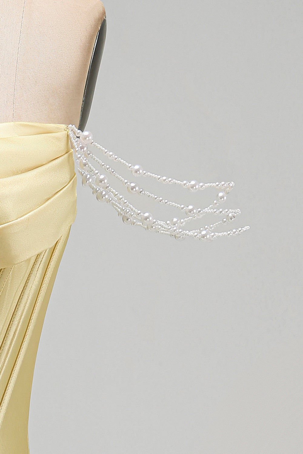 Yellow Corset Tight Off the Shoulder Short Pearl Homecoming Dress with Beading