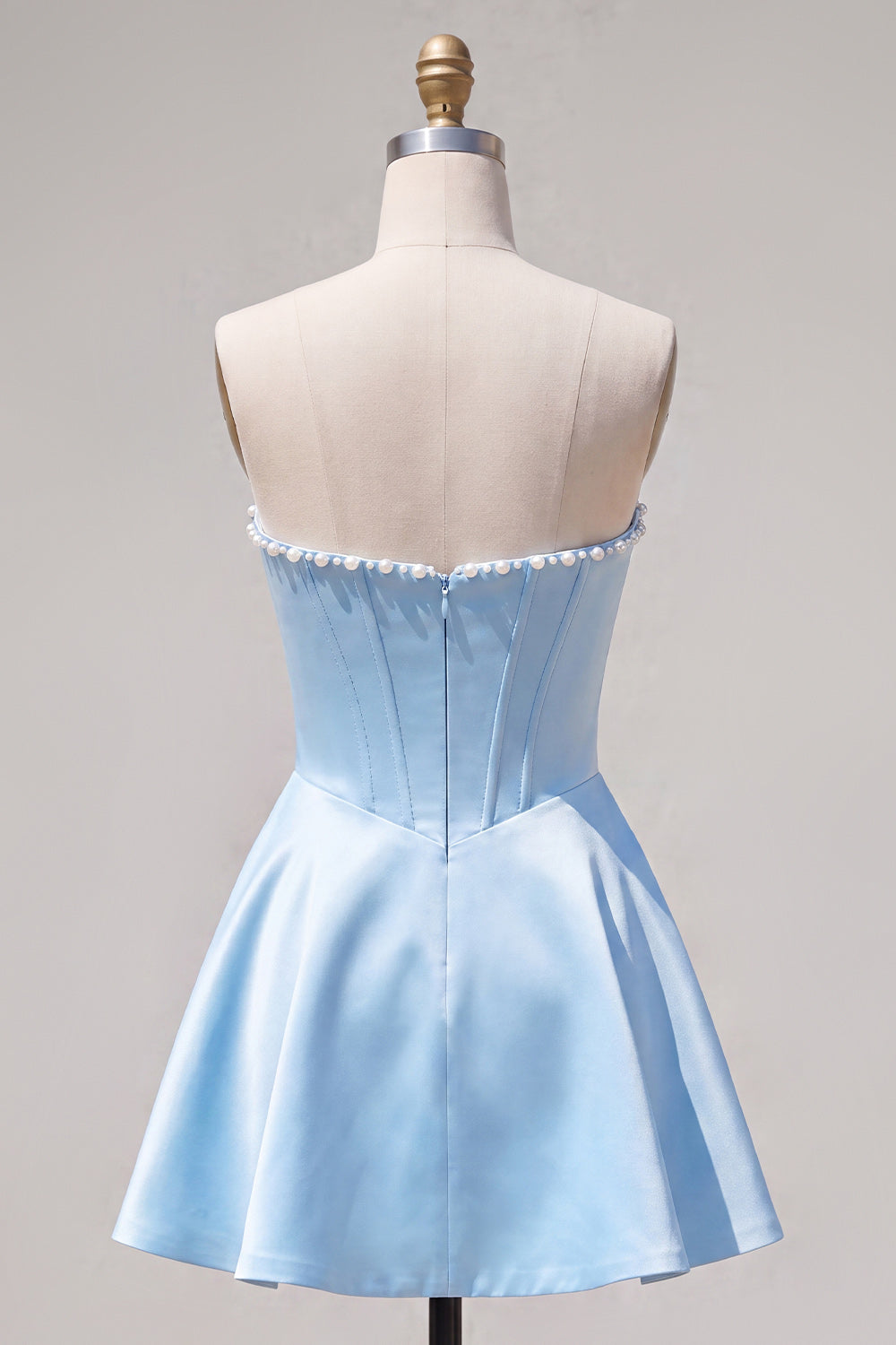 Fuchsia Corset Satin A-Line Short Homecoming Dress with Beading