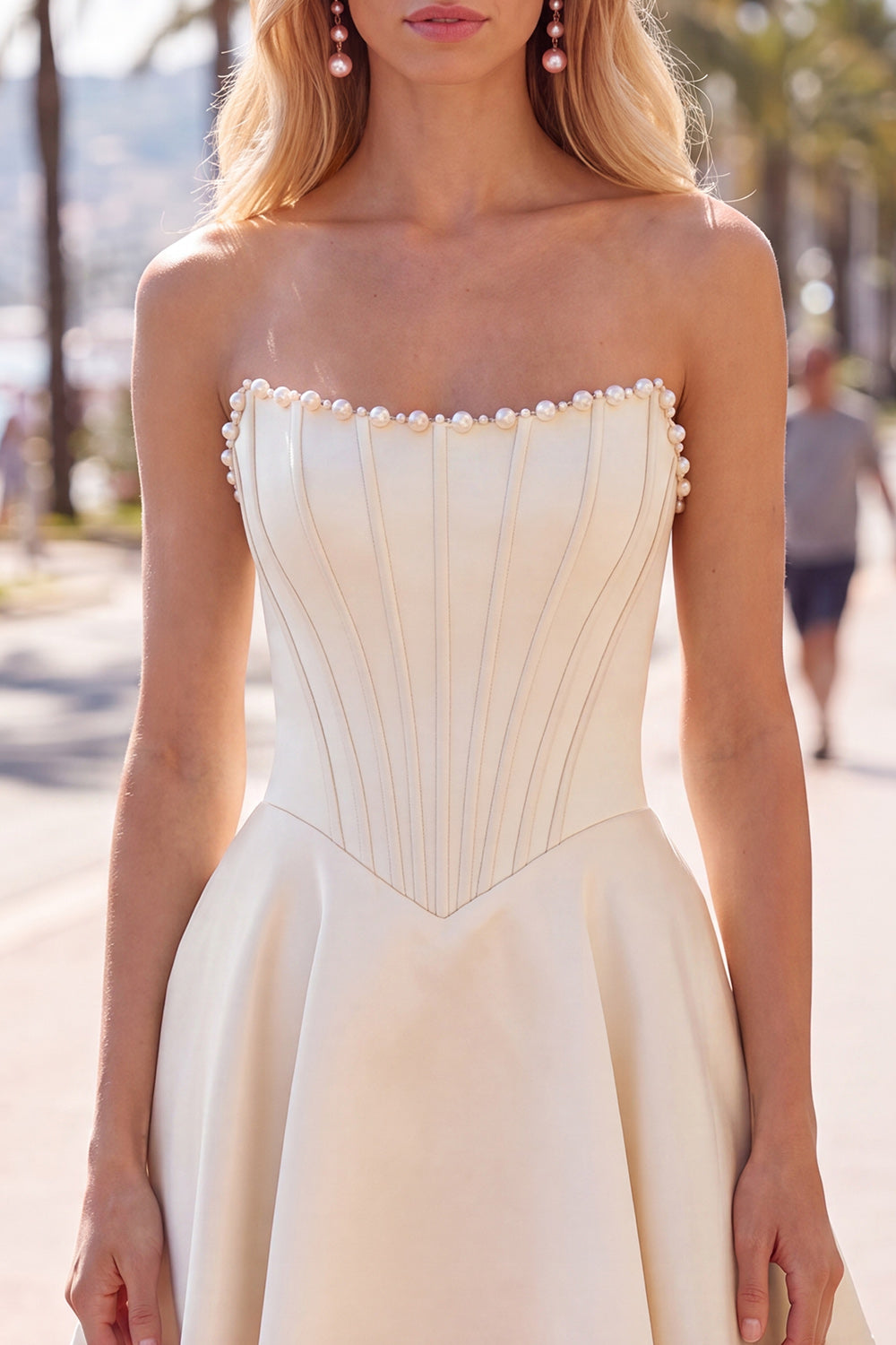 Fuchsia Corset Satin A-Line Short Homecoming Dress with Beading