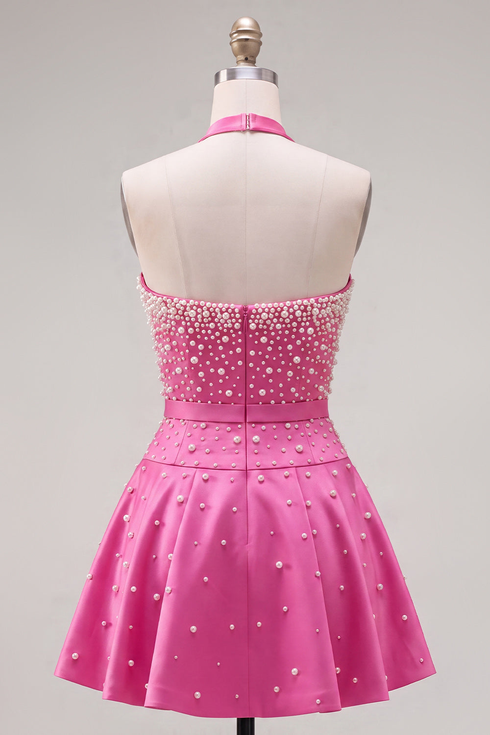 Sparkly Blue Satin Beaded Sweetheart Short Homecoming Dress with 3D Flower