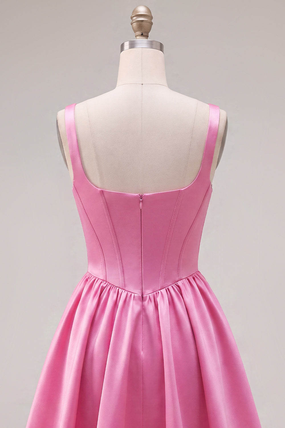 Simple Green Satin Corset A-Line Short Homecoming Dress