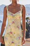 Sparkly Green Sequin Floral Maxi Beach Wedding Guest Dress