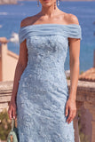 Sage Green Beaded Floral A Line Maxi Off the Shoulder Wedding Guest Dress