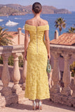 Sage Green Beaded Floral A Line Maxi Off the Shoulder Wedding Guest Dress