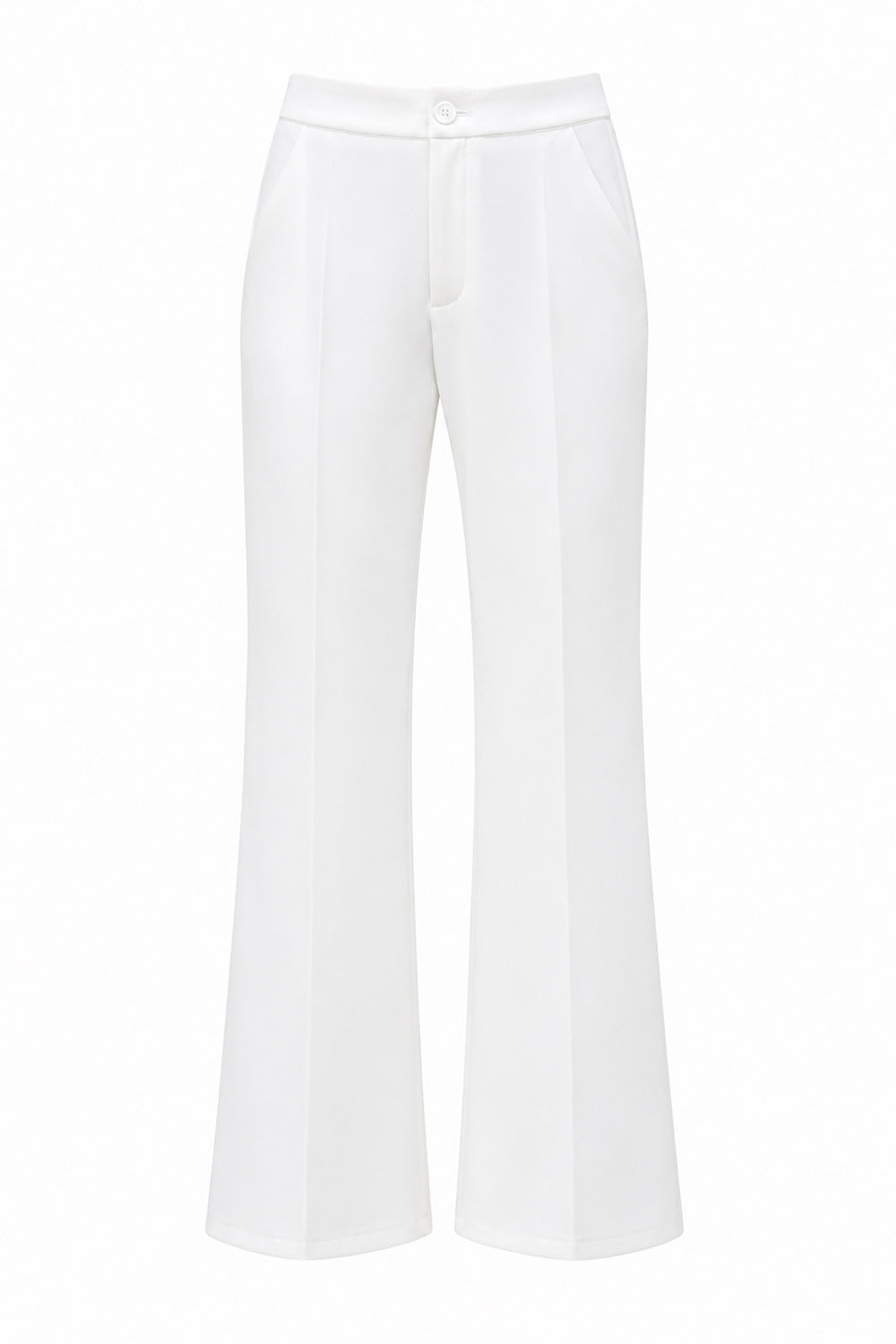2 Piece Strapless White Double Breasted Business Suits with Pockets