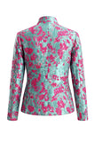 2 Piece Dusty Green Floral Slim Fit Prom Suits