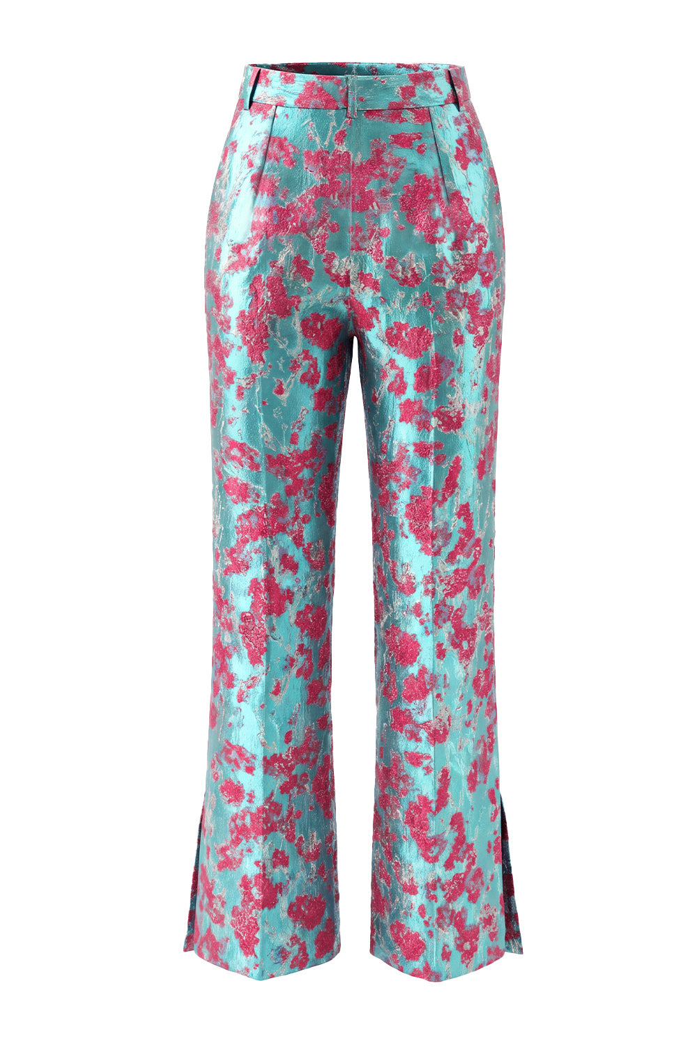 2 Piece Dusty Green Floral Slim Fit Prom Suits