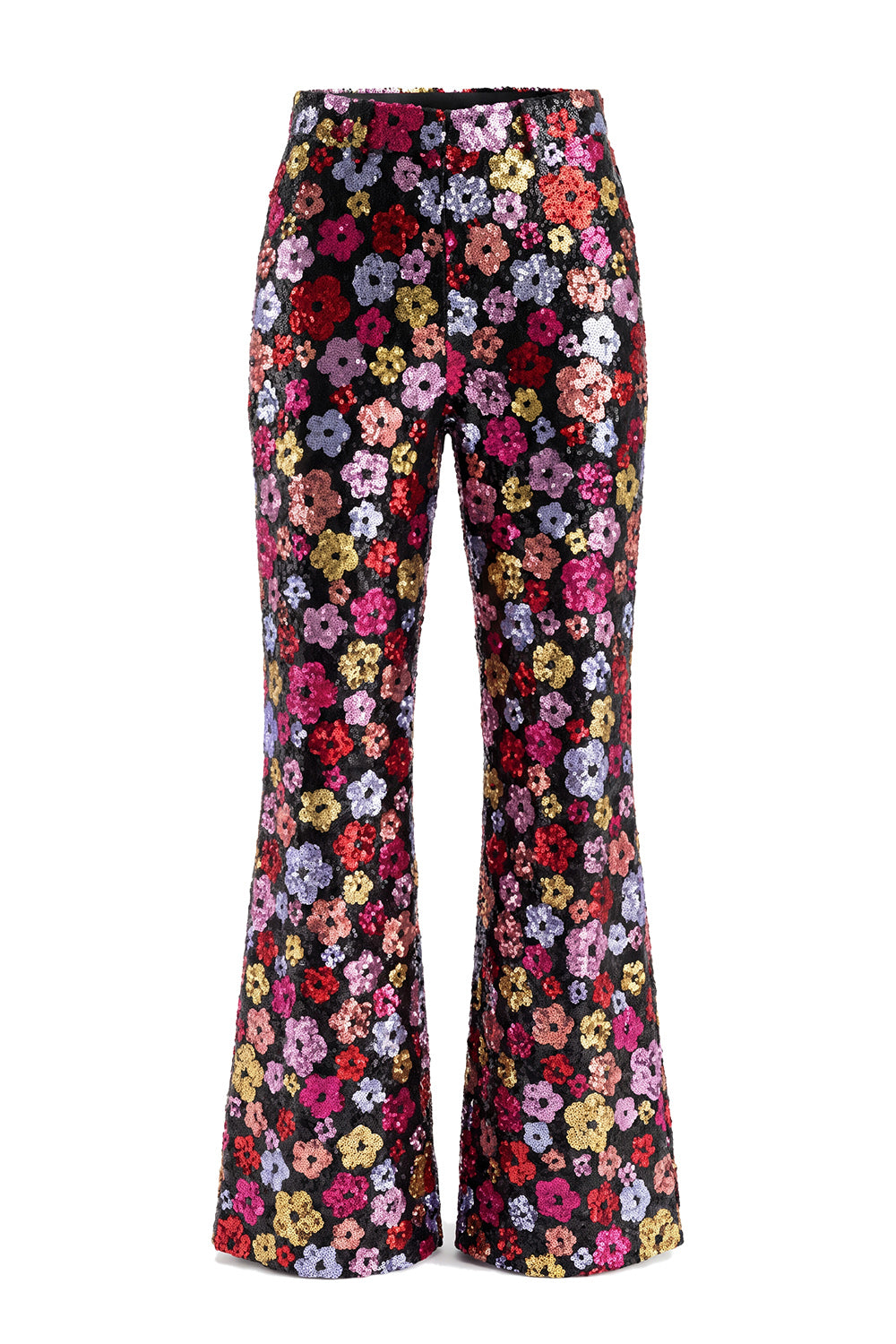 Black Floral 2 Piece Peak Lapel Single Breasted Business Suits with Pockets